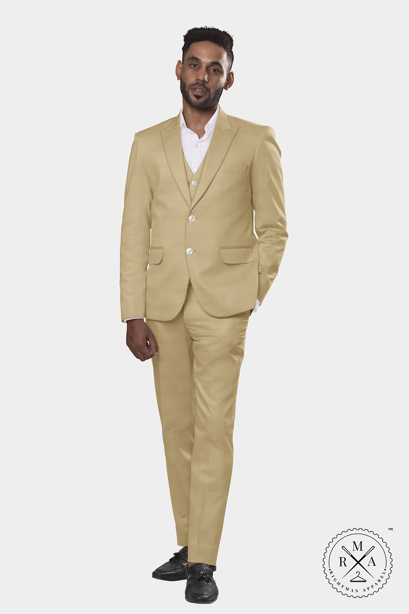 Vanilla Colour Three Piece Suit SU347